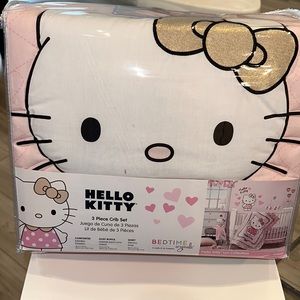 Hello Kitty crib set .